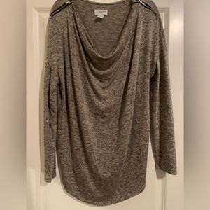 Carmen Marc Valvo Tunic Top Zippered Shoulders Size XL